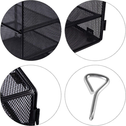 EASEPRES 3 Tier Mesh Desk Organizer Tray, File Paper Letter Folder Holder Desktop Paper Sorter Mail Organization Rack Storage Accessories, for Office Home School Classroom, Black