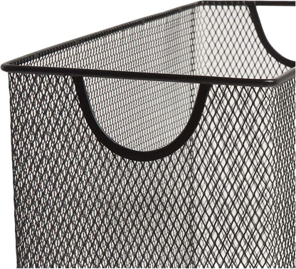 U Brands Desktop Hanging File Organizer, Black Mesh Metal, Letter Size, Steel Wire Document & Folder Organizer for Office Desk, Home, Classroom