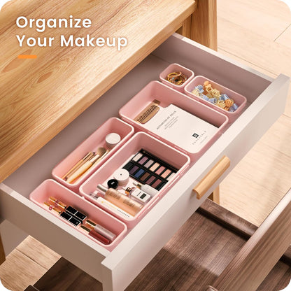 【Military Grade】A-LuGei Drawer Organizer, 【𝟱𝗦𝗶𝘇𝗲】 Makeup organizer, 【Holds 177 Items】 Bathroom Organizers and Storage, Organization and Storage, Desk Drawer Organizer for Bathroom Vanity