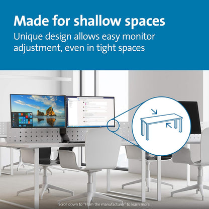 Kensington Single Monitor Desk Mount, C-clamp Vesa Stand Fits up to 32 inch Ultrawide Samsung LG , Low Profile Vertical Mount, Height Adjustable Free Standing Arm,K55512WW Black