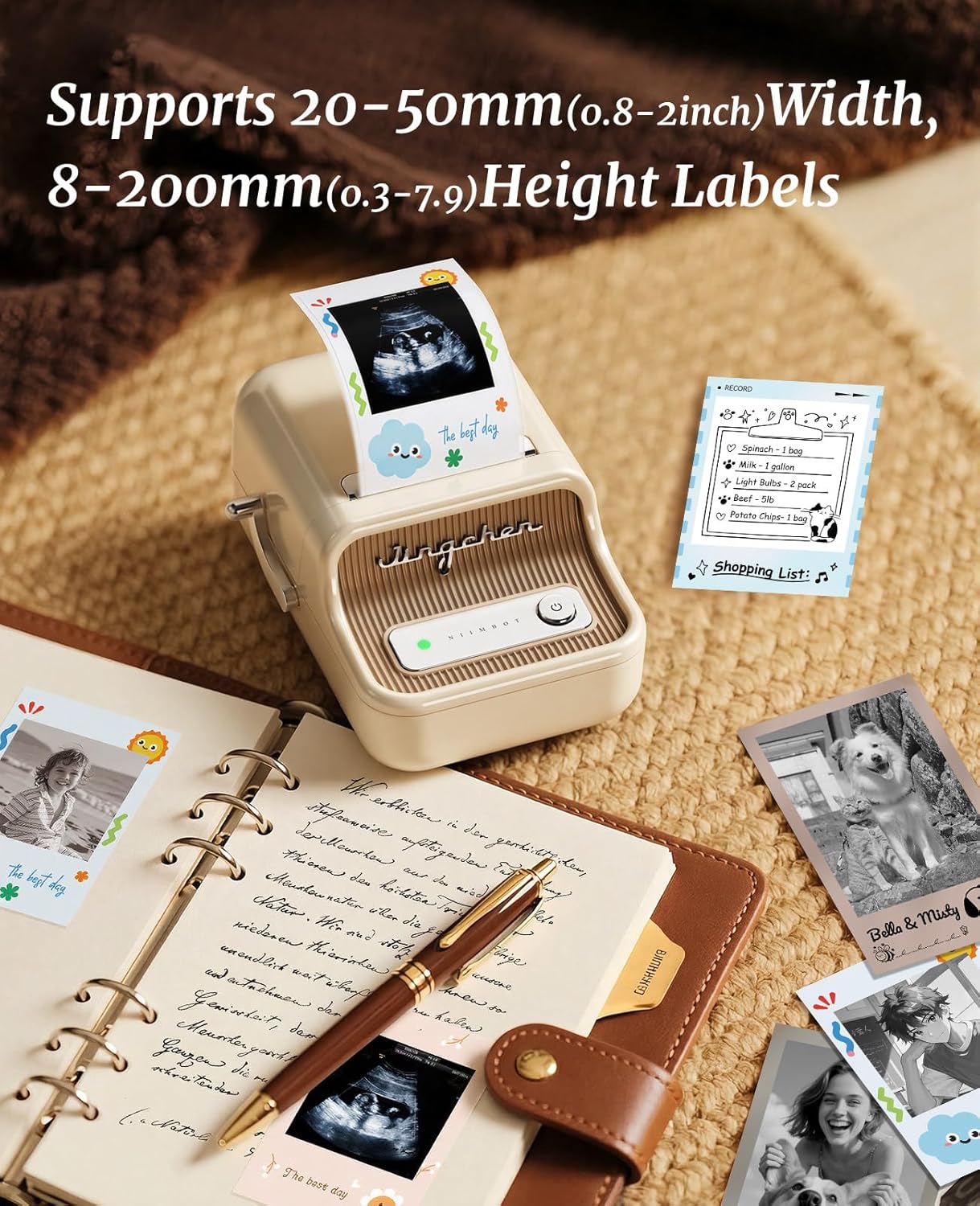 NIIMBOT B21 Pro Sticker Printer, 300DPI, Fun APP, Portable Inkless Label Printer, Bluetooth Sticker Maker for DIY Crafts, Notes, Scrapbook, Photo, Custom Labels & Gifts,Home Organization (White)