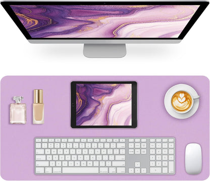 Mouse Pad and Keyboard Wrist Rest, 3-in-1 Large Keyboard and Mouse Pad Set, Ergonomic Wrist Rest for Computer Keyboards, Non-Slip Desk Mat Protector for Women (Purple Pink, 31.5" X 15.7")
