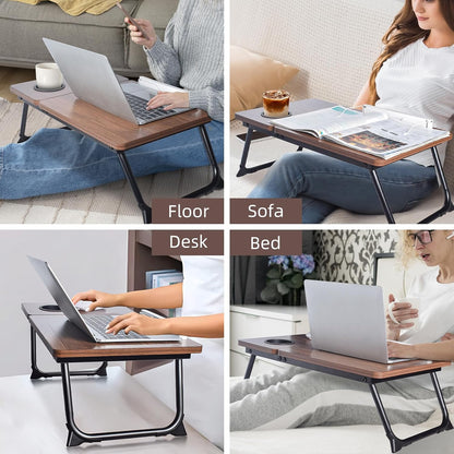 wishacc Book Stand for Reading in Bed, Laptop Stand Adjustable Book Holder Tray with Page Paper Clips Multi Angles Adjustable Cooking Bookstands for Textbook Recipe Magazine Tablet Portable