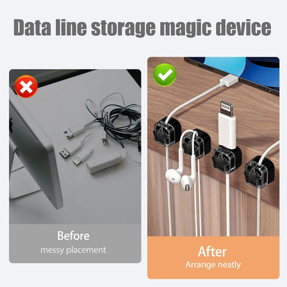 9Pack Magnetic Cable Clips for Nightstand, Adhesive Night-Glowing Cord Holder Organizer for Office Home Desk Wall Car (Star Cat Strawberry)