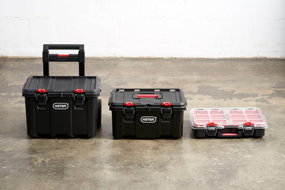 Keter Stack-n-Roll Two Drawer Tool Box for Small Parts and Power Tool Accessories, Fits Keter Modular Tool Storage System