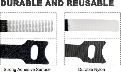 Mr-Label -1/2" Write on Cinch Straps - Reusable Fastening Cable Ties - Identify Quickly Cord Labels – Cable Organizer- for Data Centers|Telecom|MRO| Audio/Video Applications (20)
