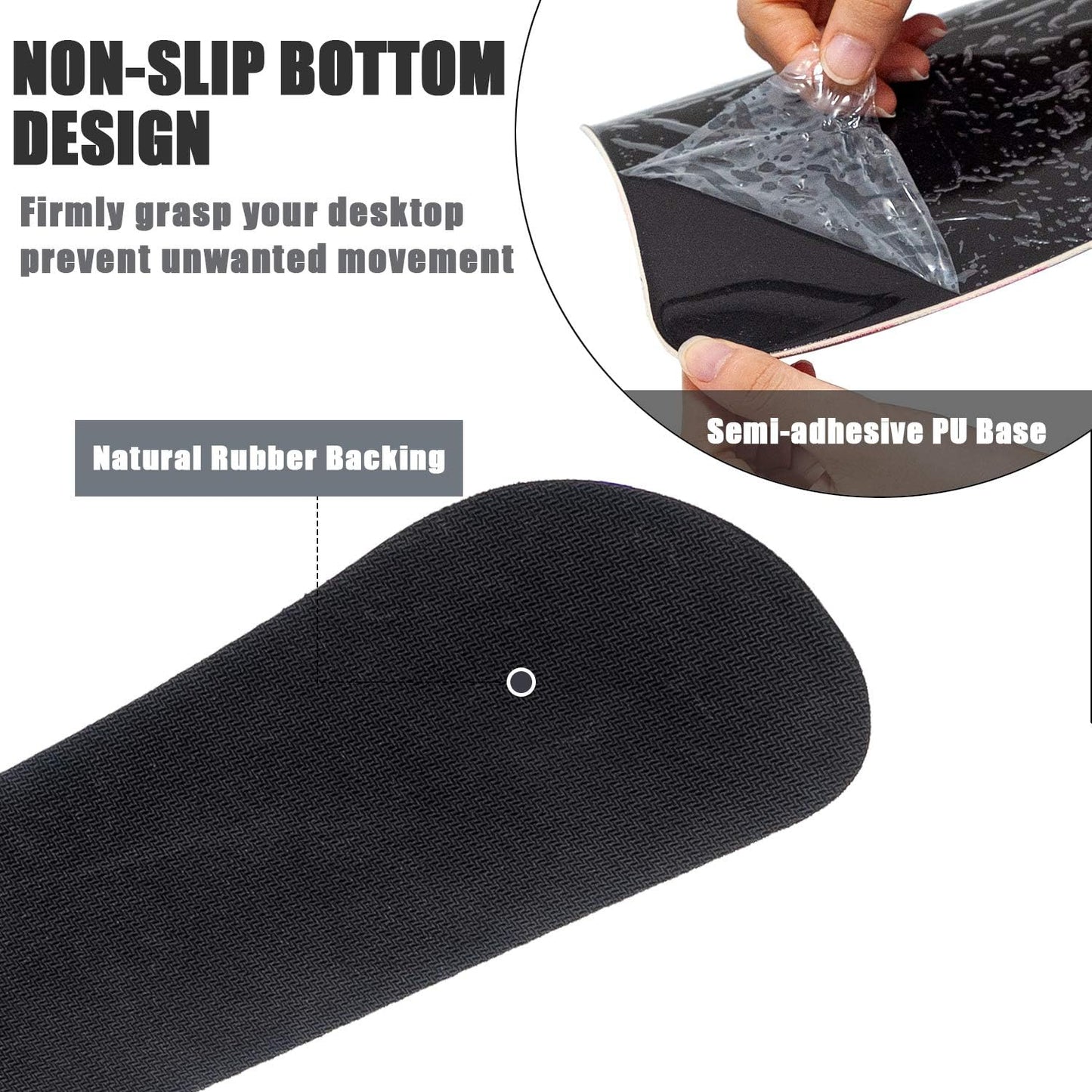 RICHEN Ergonomic PU Leather Keyboard Wrist Rest and Mouse Pad with Wrist Support, Memory Foam Set for Computer/Laptop,Gaming and Office, Comfortable for Easy Typing & Pain Relief (PU Brown)