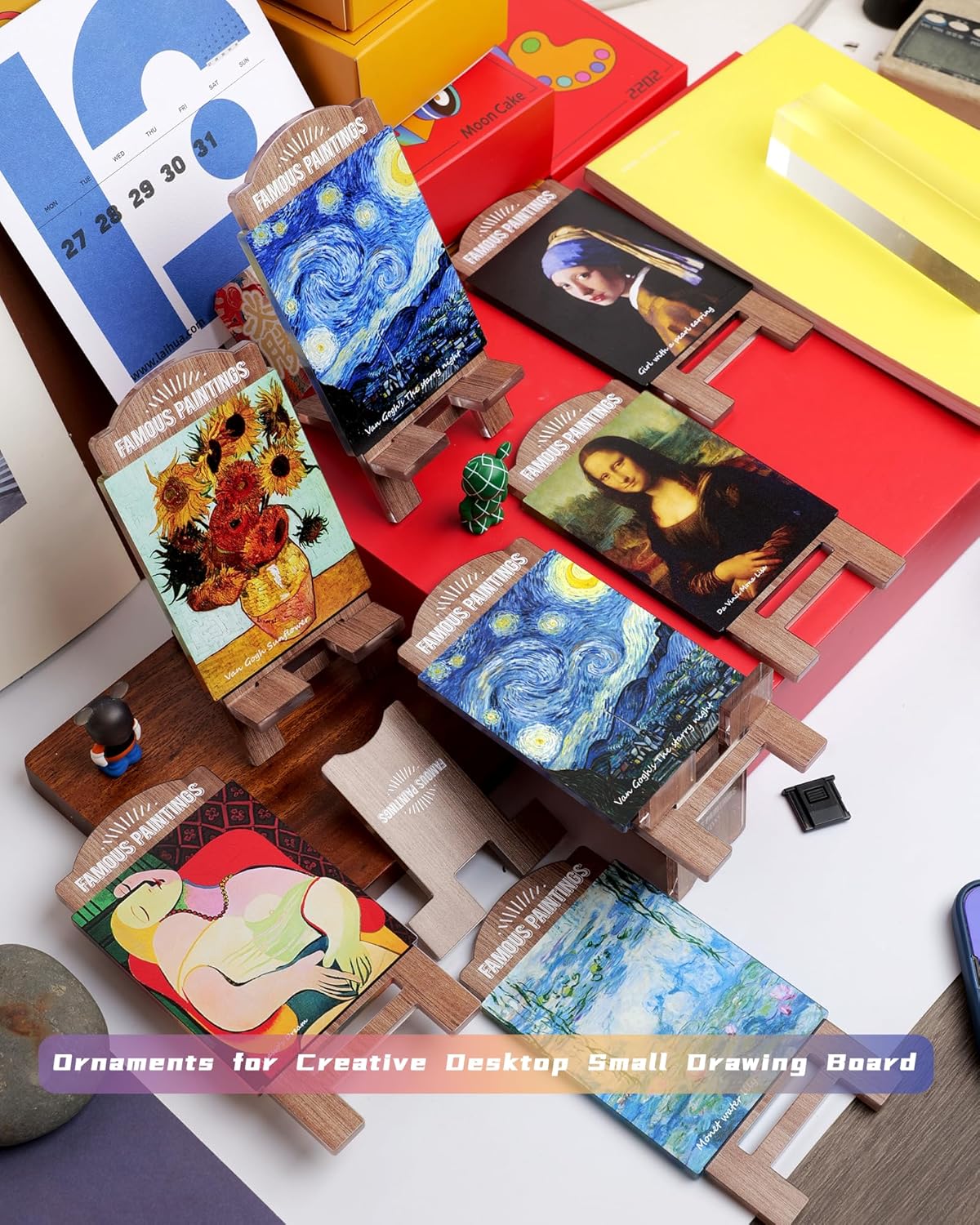 Aesthetic Acrylic Phone Stand – Artistic Desk Holder for Phones, Tablets & E-Readers | Sturdy, Lightweight & Decorative Gift (Water Lilies - Monet)