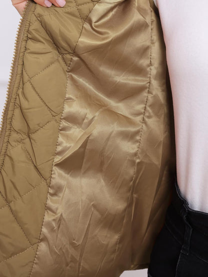 Allegra K Women's Puffer Vest Stand Collar Lightweight Gilet Quilted Zip Vest