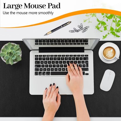 Green Desk Pad and Keyboard Wrist Rest, 3in1 Mousepad + Keyboard Wrist Rest+Mouse Wrist Rest for Home Office Table Computer Cover. (31.5×15.7,Green)