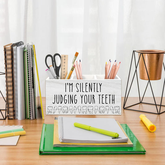 Gifts for Nana Pen Holder for Desk, Nanas Pencil Organizer, Nanas Gifts for Mothers Day Birthday, My Favorite People Call Me Nana Wooden Pen Holder Desk Accessories Decor for Home Office