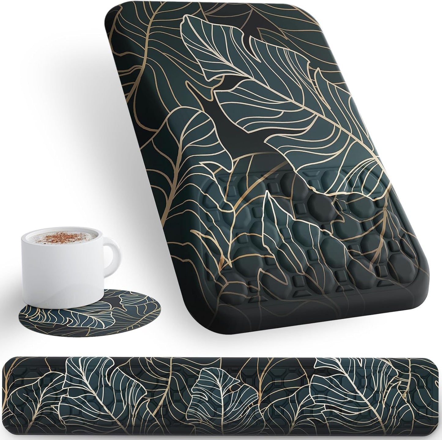 Ospelelf Mouse Pad with Wrist Rest and Keyboard Wrist Rest, Ergonomic Wrist Rest for Computer, Office, Gaming, Pink