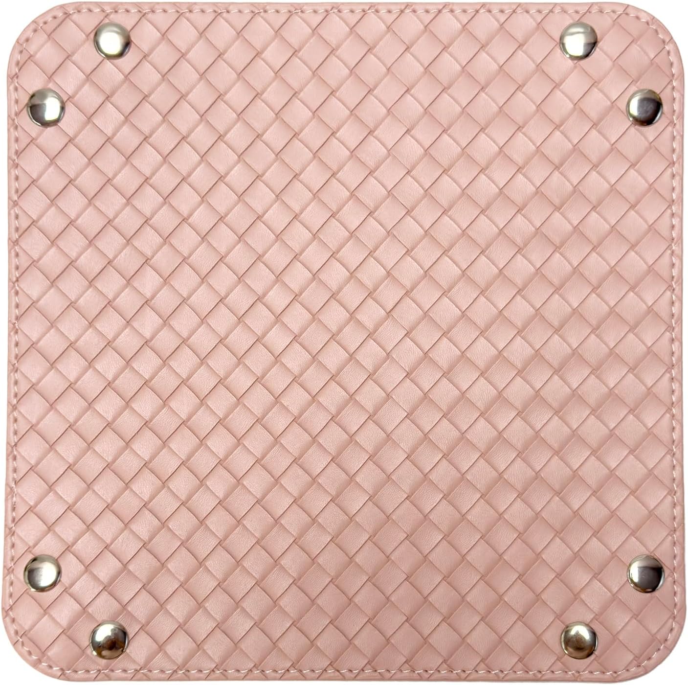 UnionBasic Medium Valet Tray, Jewelry Tray for Rings Watches Earrings, Entryway Catchall Caddy for Coins Keys Change, Nightstand Bedside Valet Holder, Trays for Electronic Gadgets, Candy Pink Plus - Colors A