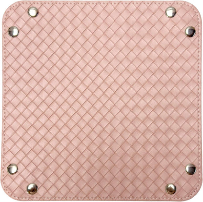 UnionBasic Medium Valet Tray, Jewelry Tray for Rings Watches Earrings, Entryway Catchall Caddy for Coins Keys Change, Nightstand Bedside Valet Holder, Trays for Electronic Gadgets, Candy Pink Plus - Colors A