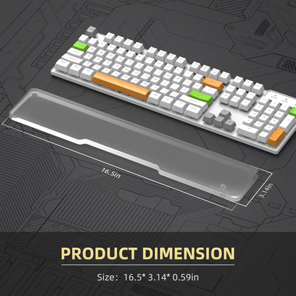 SELORSS Acrylic Keyboard Wrist Rest 98-Key Mechanical Keyboards Ergonomic Palm Rest for Computer Keyboard,Anti-Slip Base,Wrist Pad for Laptop,Office & Home-Easy Typing