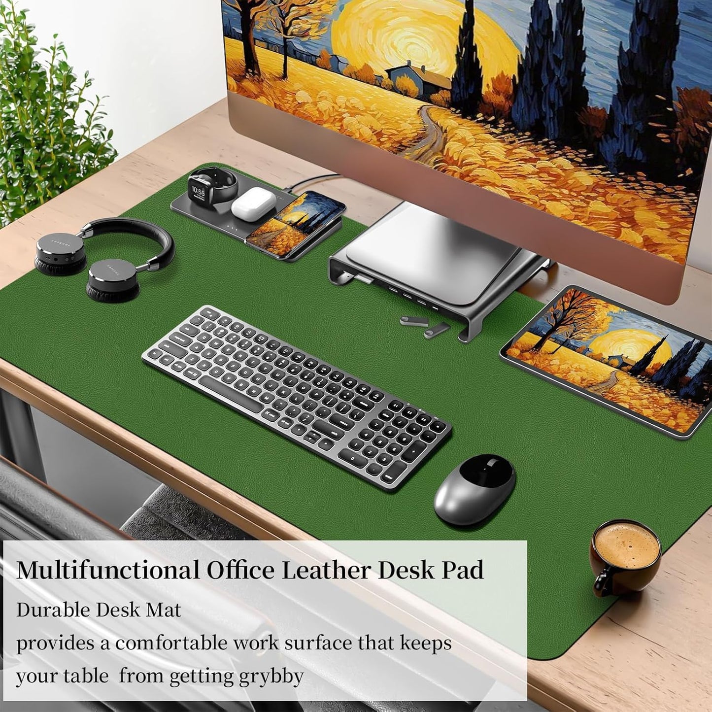 Mouse Pad and Keyboard Wrist Rest, 3-in-1 Large Keyboard and Mouse Pad Set, Ergonomic Wrist Rest for Computer Keyboards, Non-Slip Desk Mat Protector for Women (Purple Pink, 31.5" X 15.7")