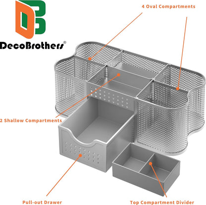 Deco Brothers Desk Organizers Pen Holder Office Caddy Storage, Black