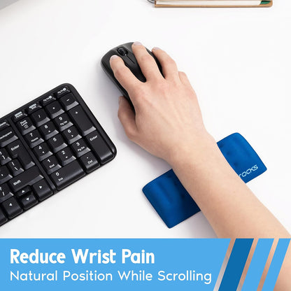 i-Rocks Memory Foam Keyboard Wrist Rest - Pain-Reducing Wrist Rest for Computer Keyboard - Non-Slip Rubber Base Wrist Rest - Cooling Keyboard Pad for Long Hours of Work, Studying, Gaming