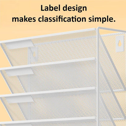 Kuntine.B Wall File Organizer Office Hanging Magazine Holder Wall File Organizer for Office Home (Black, 5 Tier)