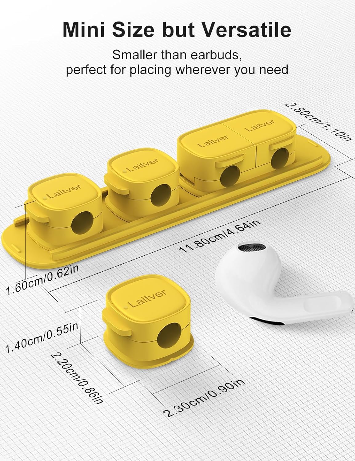 6 Pack Magnetic Cable Clips [1s Open/Lock], Laitver Cord Organizer Holder Strong Adhesive Desk Cable Management- Organize Charging Cords Neatly for Home, Office, Car,Desk, Nightstand