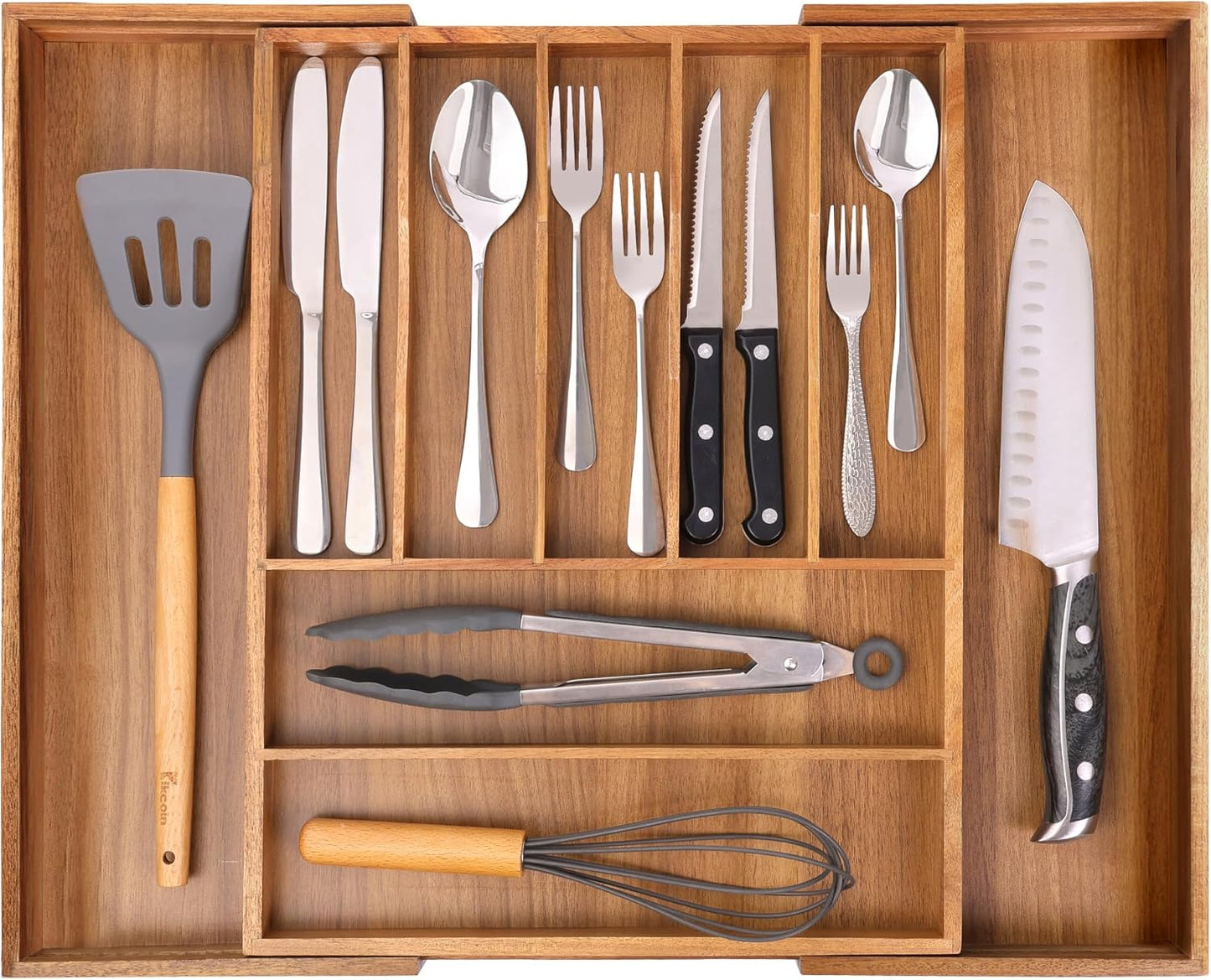 Kitchen Silverware Drawer Organizer and Storage Flatware Cutlery Utensil Holder Spice Rack Containers Bathroom Counter Cabinet Office Desk Makeup Drawer Tray Kitchen and Dining Tools Decor Accessories
