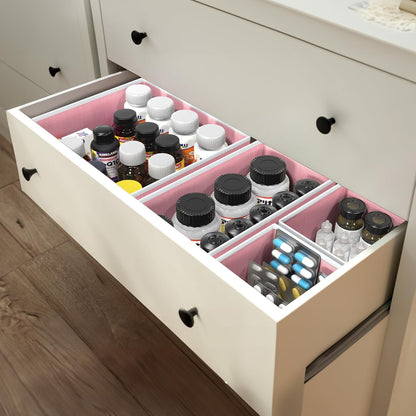 SIMPLE HOUSEWARE Foldable Drawer Organizer for Clothes/Underwear/Panty/Onesie Stocking Bin, Set of 12, Black