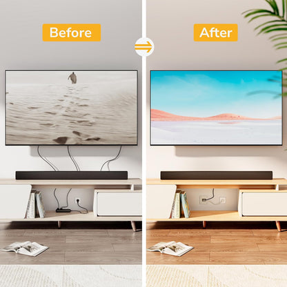 Mount-It! in-Wall TV Cable Concealer Kit with Recessed Power – Triple Outlet, 9ft Cord, and Hand Saw – Easy, Safe Cable Management for Organized TV and Home Theater Setups