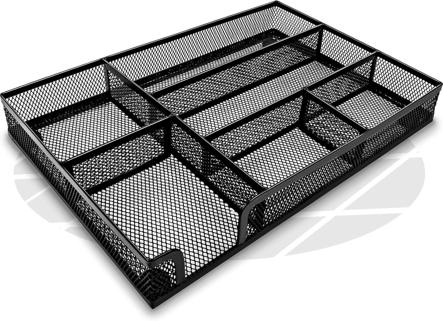 Desk Drawer Organizer Tray Versatile Metal Mesh Desk Organizers and Accessories for Office Supplies, School, Home, 10.34 x 6.1 x 1.38 Inches