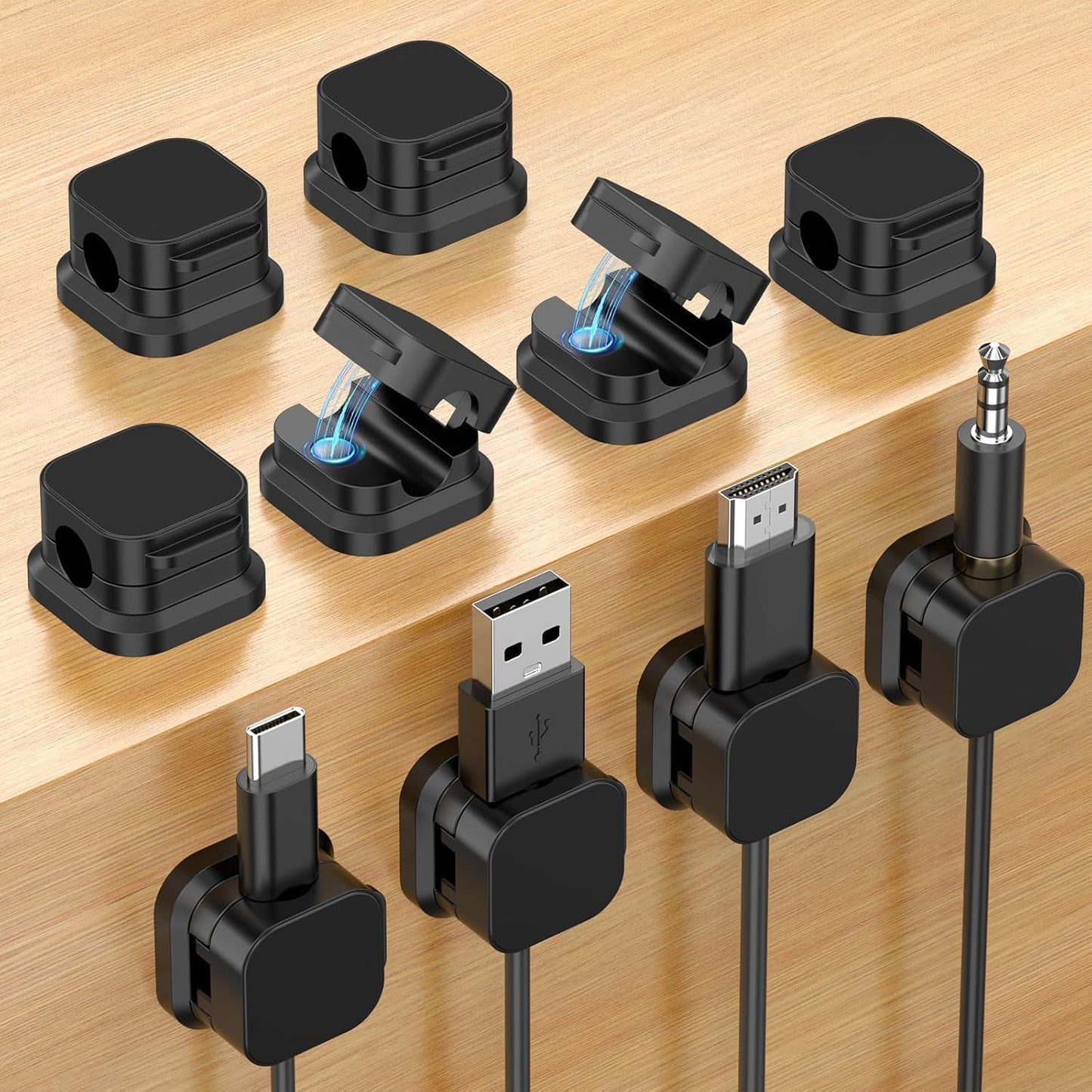 10 Pack Cord Organizer Holder, Magnetic Cable Organizers USB Cable Holder Wire Organizer Cord Clips