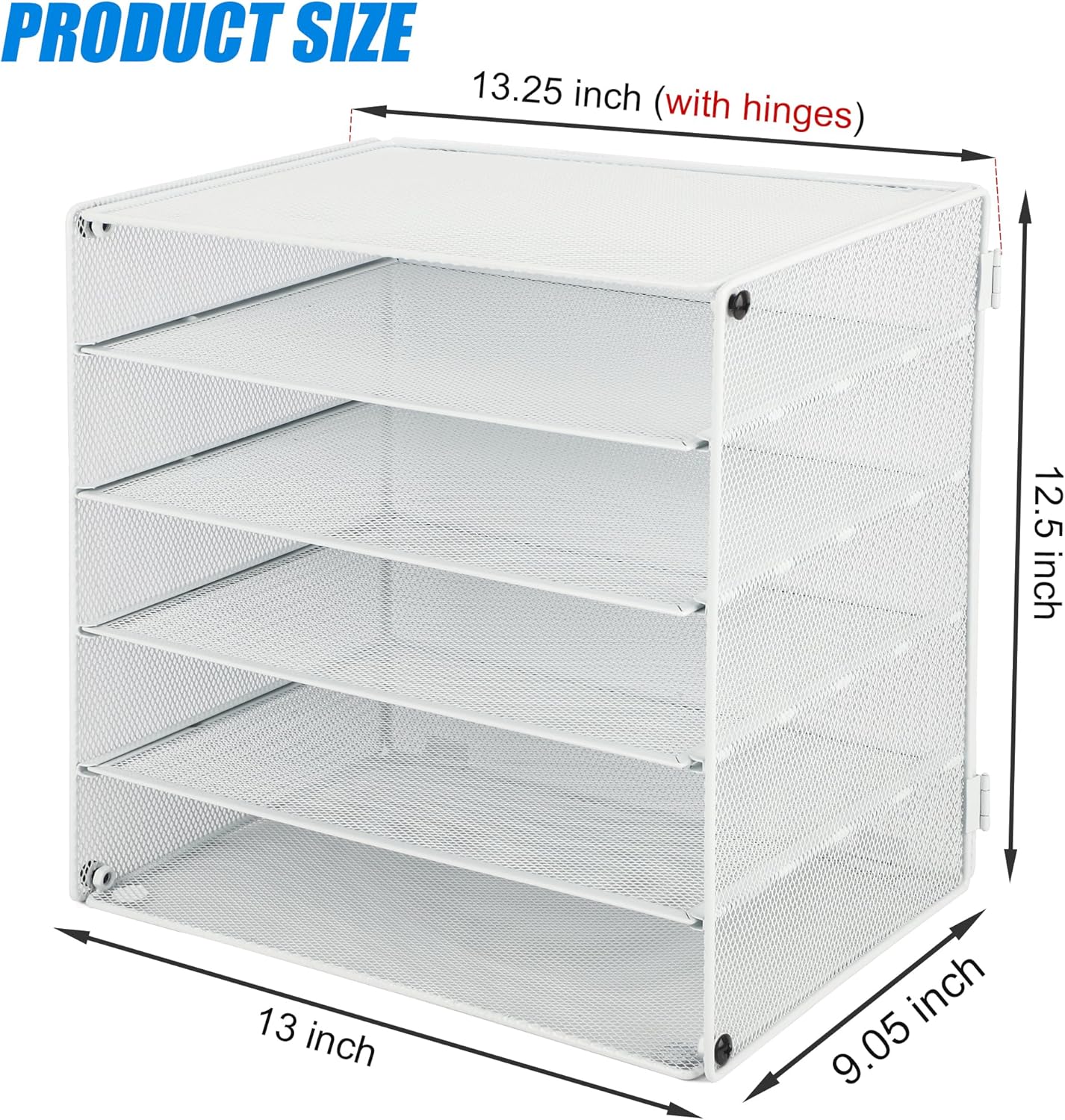 EASEPRES 3 Tier Mesh Desk Organizer Tray, File Paper Letter Folder Holder Desktop Paper Sorter Mail Organization Rack Storage Accessories, for Office Home School Classroom, Black