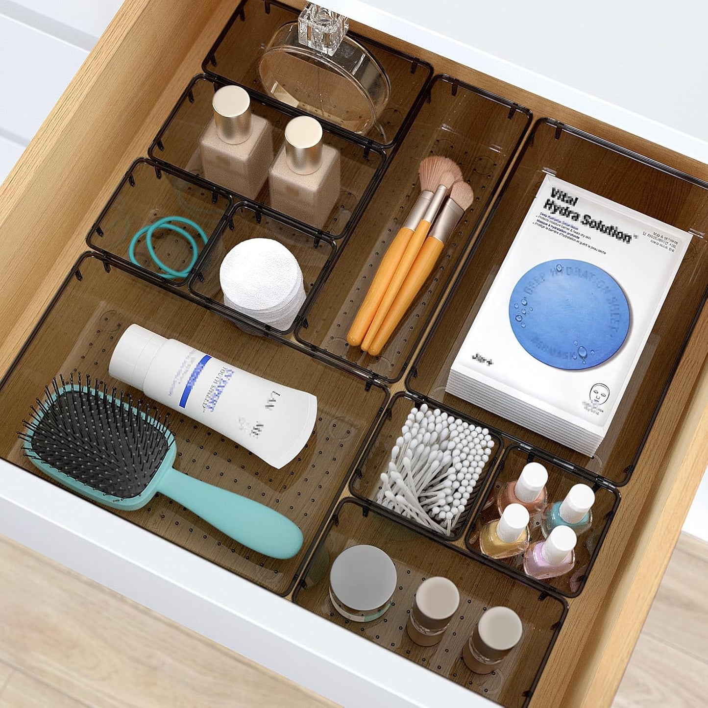 StorMiracle 28 PCS Clear Plastic Drawer Organizers Set, 4 Size Desk Drawer Organizer Trays for Makeup, Jewelry, Kitchen Utensils, Gadgets and Office Accessories