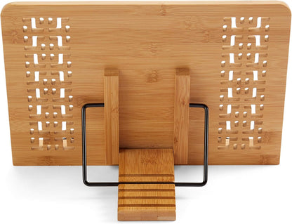 Book Stand Bamboo Reading Rest Cook Book Document Stand Holder Bookrest Recipe Stand by: Bookaholic