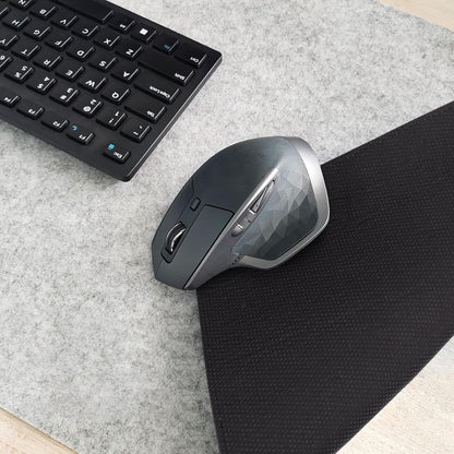 Felt Desk Mat | Computer Mat for Desk(36x12Inches) | Large Felt Mouse Pad and Keyboard Mat | Desk Protector for Office | Dark Gray