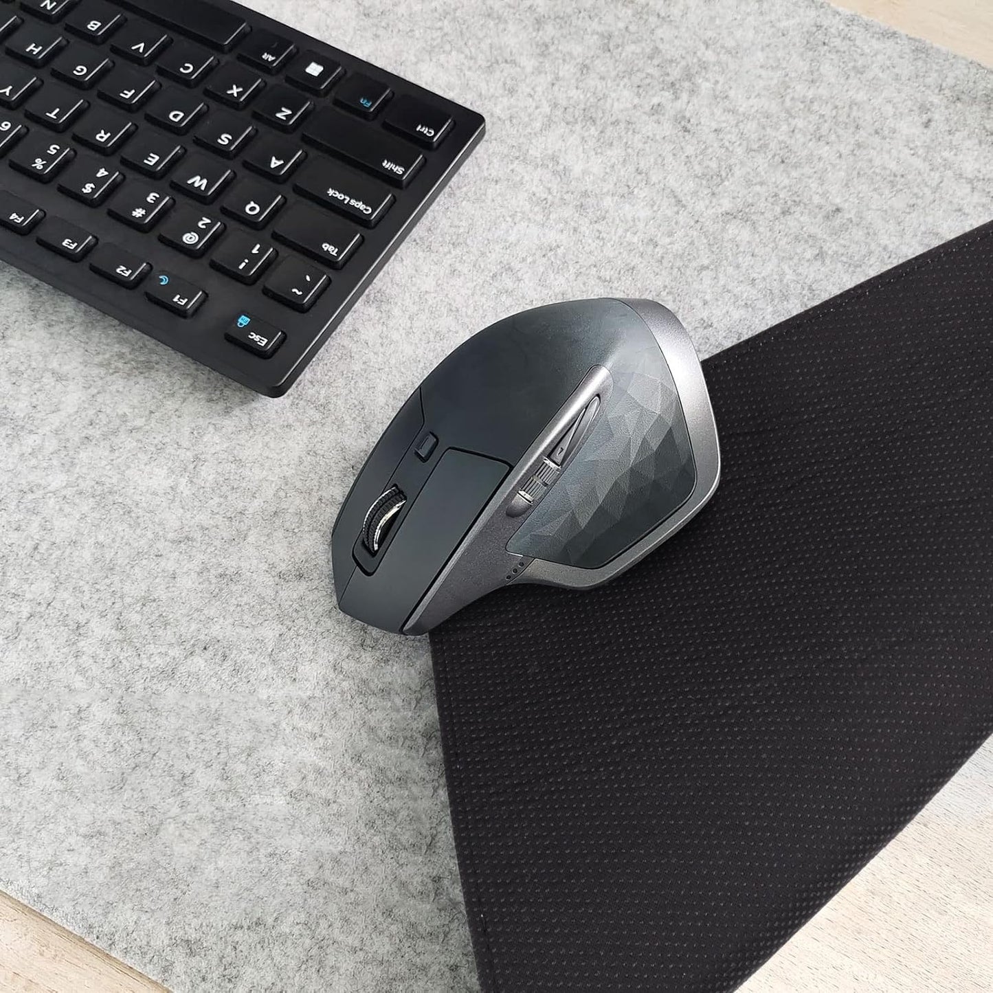 Large Felt Desk Mat,47.2"x 23.6",Non-Slip Desk Pad for Office and Home,120x60cm Full Table Mouse Pad,Keyboard Mats for Desk,Desktop Protection(Dark Gray)