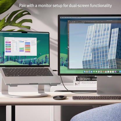 Twelve South Curve SE Ergonomic Aluminum Laptop and MacBook Stand with Anti-Slip Silicone to Prevent Scratching | Compatible with 11" to 17” laptops