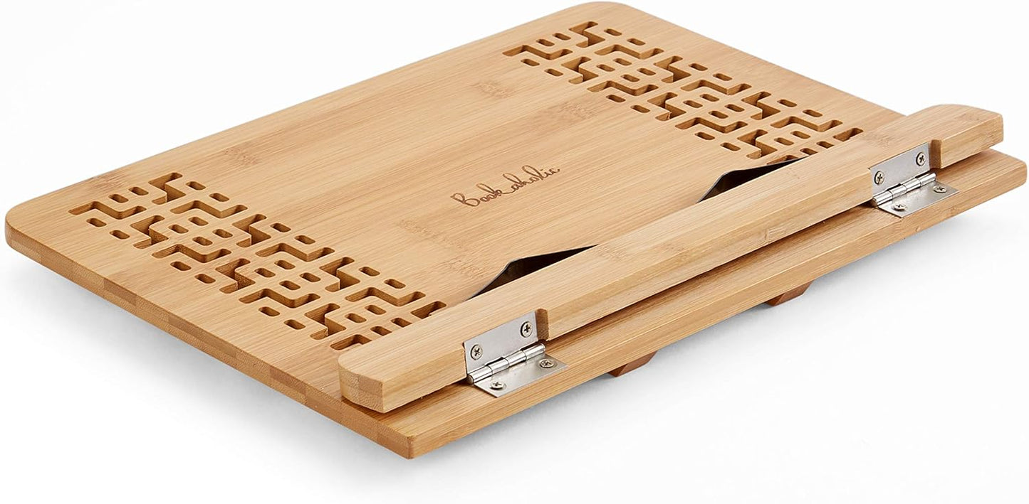 Book Stand Bamboo Reading Rest Cook Book Document Stand Holder Bookrest Recipe Stand by: Bookaholic
