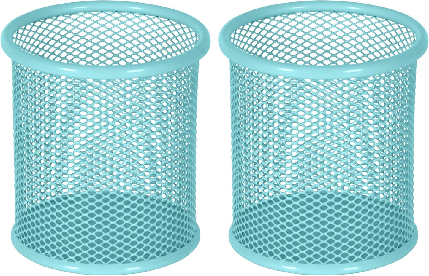 EasyPAG Pencil Holder for Desk, 2 Pack Metal Pen Organizer, Mesh Pencil Cup Organizer for Home, Office, Classroom, School, Black