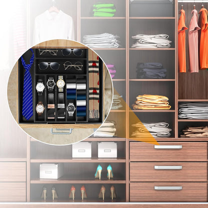Kitchen Silverware Drawer Organizer and Storage Flatware Cutlery Utensil Holder Spice Rack Containers Bathroom Counter Cabinet Office Desk Makeup Drawer Tray Kitchen and Dining Tools Decor Accessories