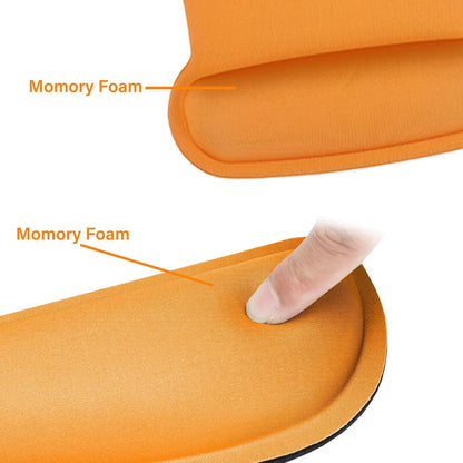 MOSISO Wrist Rest Support for Mouse Pad & Keyboard Set, Ergonomic Mousepad Non-Slip Base Home/Office Pain Relief & Easy Typing Cushion with Neoprene Cloth & Raised Memory Foam, Apricot