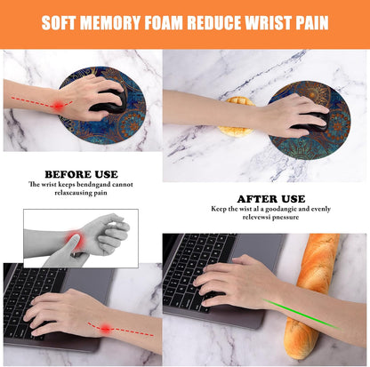 Soft Toast Bread Baguette Shape Anti-Skid Keyboard Wrist Rest Support & Mouse Wrist Support for Office,Computer,Laptop& Mac