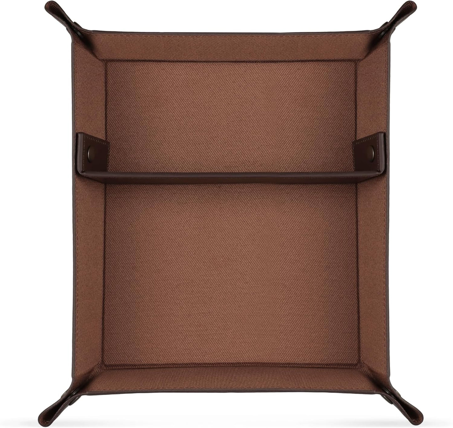Londo Leather Tray Organizer - Practical Lightweight Water Resistant Computer Table Desk Storage Box for Wallets, Watches, Keys, Coins, Cell Phones and Office Equipment