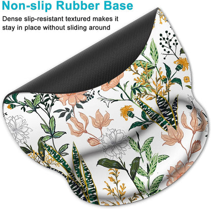 LATEEFAH Mouse Pad with Wrist Rest, 3-in-1 Gaming Mouse Pad, Keyboard Wrist Rest, Ergonomic Memory Foam Mousepad with Wrist Support for Computer Keyboard