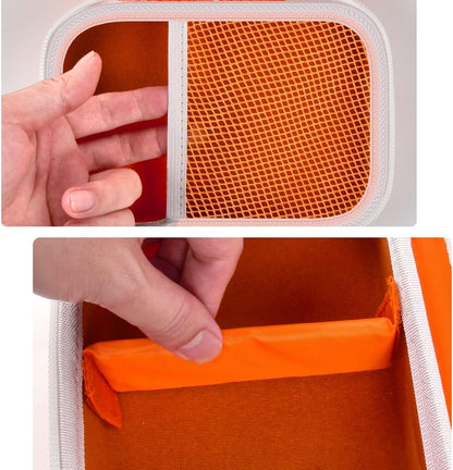 Boobowl Case Compatible with Phomemo M110 Label Maker - Portable Mini Bluetooth Thermal Label Maker Carrying Storage Bag for Printer Labels, USB Cable and Accessories (Box Only) - Orange