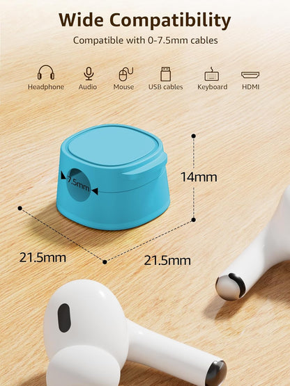 12 Pack Magnetic Cable Clips – [One-Snap Lock] Phone Cord Holder for Desk, Adhesive Magnetic Cord Organiser for Nightstand, Wall, Car – Under Desk Cable Management for Office, Home