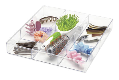 Whitmor Clear-Set Includes 6 Individual Pieces Modular Drawer Organizers, Set of 6