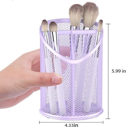 Delifox 2 Pack Pen Holder Mesh Round Pencil (White)