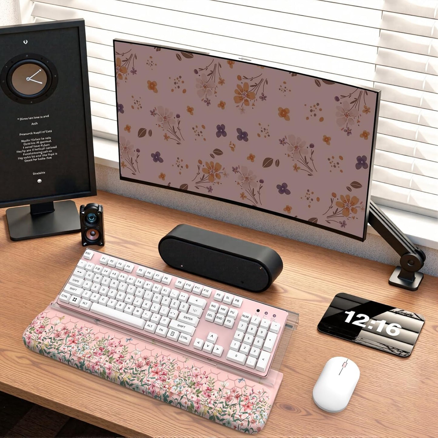 HAOCOO Ergonomic Keyboard Rest Wrist Pad,Comfortable Keyboard Wrist Rest Holder, 3-Level Height Adjustment Acrylic Keyboard Stand, Easy Typing Desk Accessories, Aesthetic Keyboard Riser for Desk