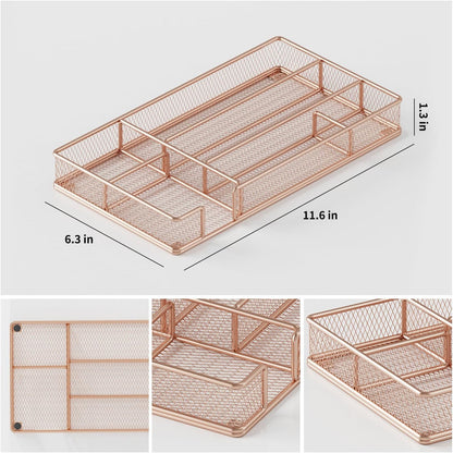 Desk Drawer Organizer Tray, Office Drawer Organizer, Workspace Organizers, Suitable for Tools, Pencils, Office Supplies Storage (Black)