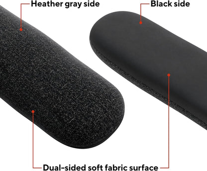 STAPLES Beaded Keyboard Wrist Rest, Ergonomic Non‑Slip Support Cushion for Comfortable Typing, Durable Bead‑Filled Design in Black/Gray
