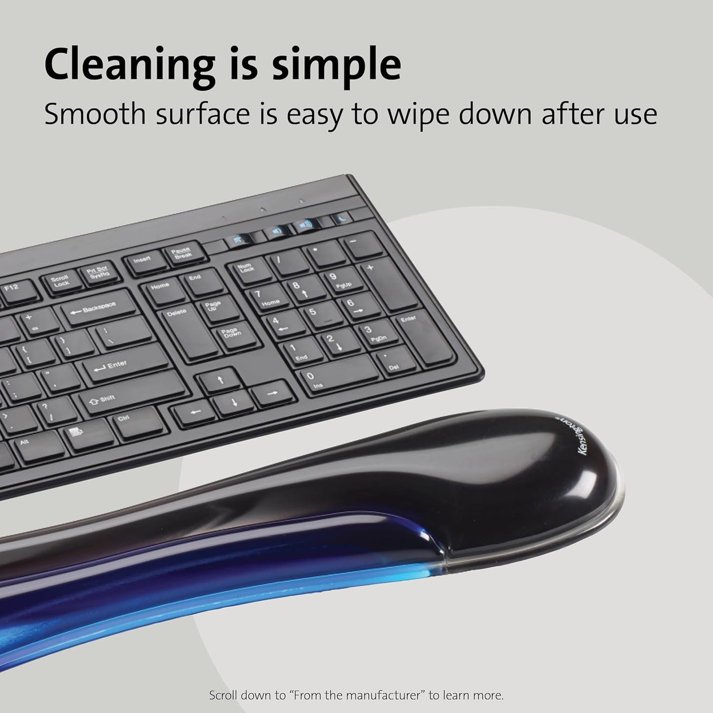 Kensington Duo Gel Mouse & Keyboard Wrist Rest Bundle Set, Ergonomic Keyboard and Mouse Pad With Wrist Support, Keyboard Wrist Rest, Computer Keyboard Pad, Cooling Gel, Non-Skid Backing, Blue K52920WW